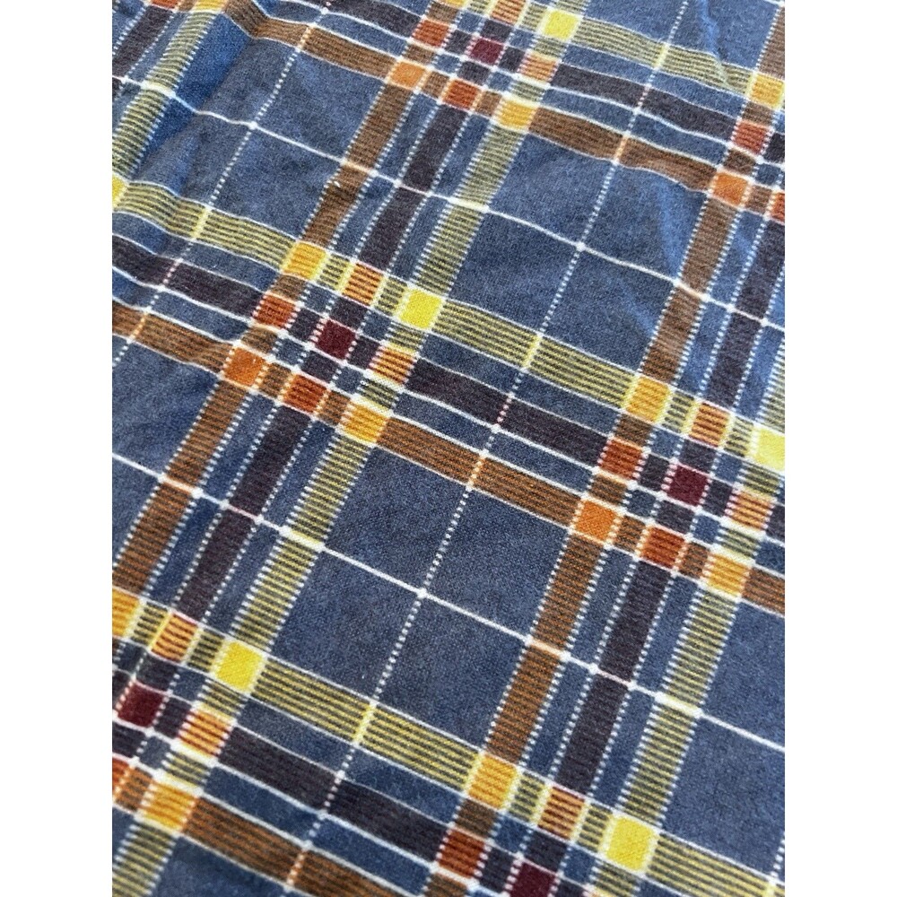 3 yards Cotton FLANNEL JoAnn Snuggle fabric fall plaid blue brown